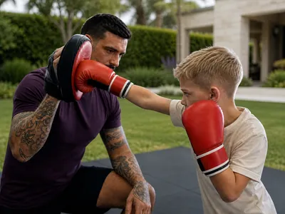 Kids boxing training